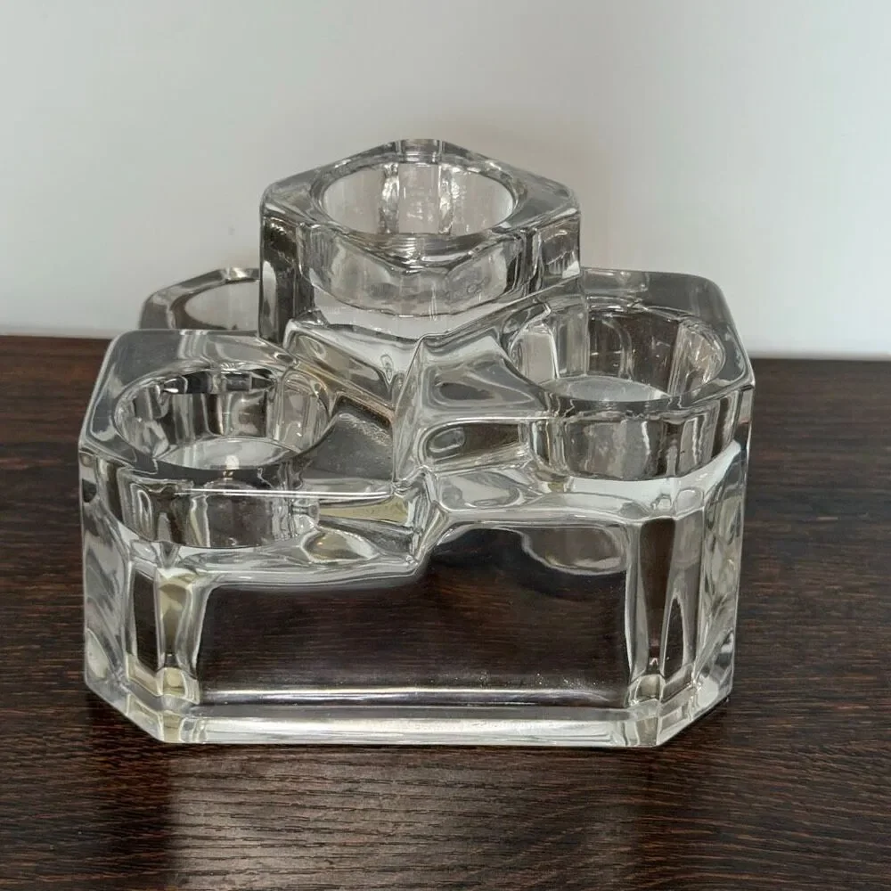 PartyLite lead crystal 5 tier tea light candle holder 3x6” 4.10lbs - Picture 3 of 6